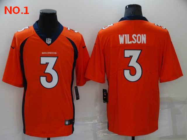 Men's Denver Broncos 3 Russell Wilson Jersey NO.1 ;